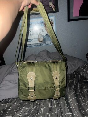Longchamp Olive Green Men's Messenger Bag - Casual Crossbody Shoulder Bag